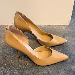 MICHAEL Michael Kors Nude Patent Pointed-Toe Stiletto Pumps